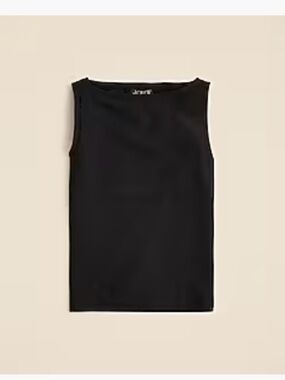 J. Crew Black stretch cotton Sleeveless black shell top XS